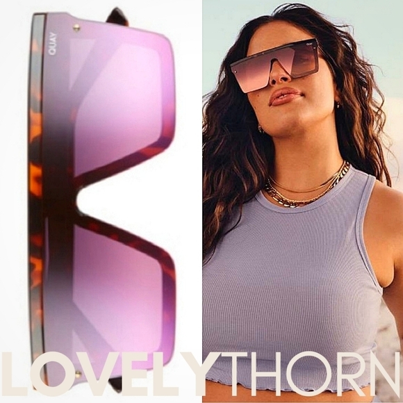 Quay Australia Accessories - QUAY // ltd ed ashley graham collab tortoise frame black pink mirrored shields